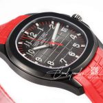 Replica Patek Philippe Aquanaut Pp5167 Zf Factory Red Rubber Strap (4)