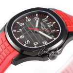 Replica Patek Philippe Aquanaut Pp5167 Zf Factory Red Rubber Strap (5)