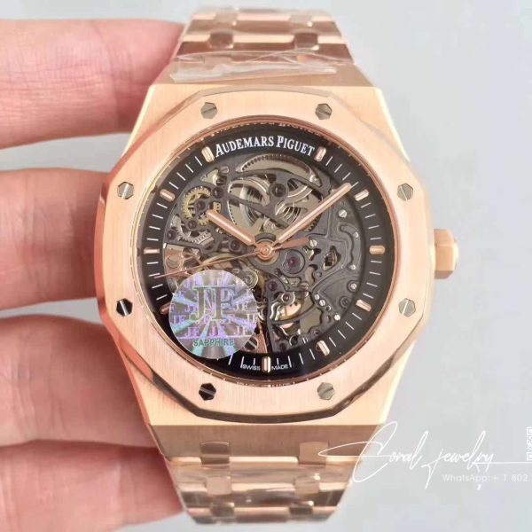 Replica Audemars Piguet Royal Oak 15407or.oo.1220or.01 Jf Factory Skeleton Dial (1)