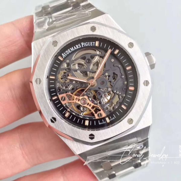 Replica Audemars Piguet Royal Oak 15407st.oo.1220st.01 Jf Factory Skeleton Dial (2)