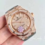 Replica Audemars Piguet Royal Oak 15450 Jf Factory Rose Gold Diamond Dial (2)