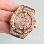 Replica Audemars Piguet Royal Oak 15450 Jf Factory Rose Gold Diamond Dial (3)