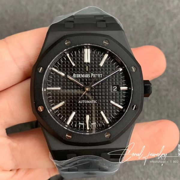 Replica Audemars Piguet Royal Oak 15500 Dlc Version Zf Factory Black Case (10)