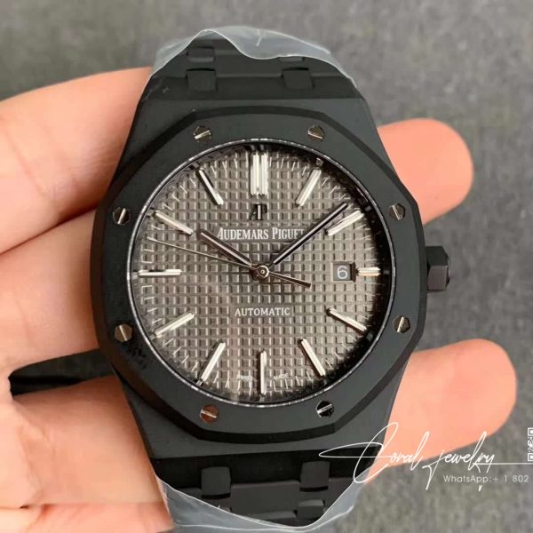 Replica Audemars Piguet Royal Oak 15500 Dlc Version Zf Factory Carbon Fiber Case (1)