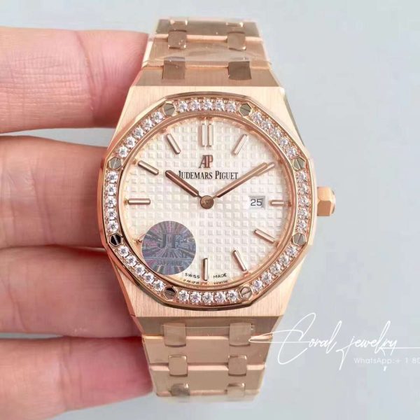 Replica Audemars Piguet Royal Oak 77351or.zz.1261or.01 Jf Factory Rose Gold (1)