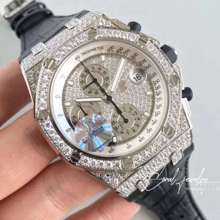 Replica Audemars Piguet Royal Oak Offshore 26067bc.zz.d002cr.01 Jf Factory Diamonds Dial (2)