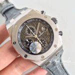 Replica Audemars Piguet Royal Oak Offshore 26470 Apf Factory Gray Leather Strap (2)