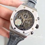 Replica Audemars Piguet Royal Oak Offshore 26470 Apf Factory Gray Leather Strap (3)