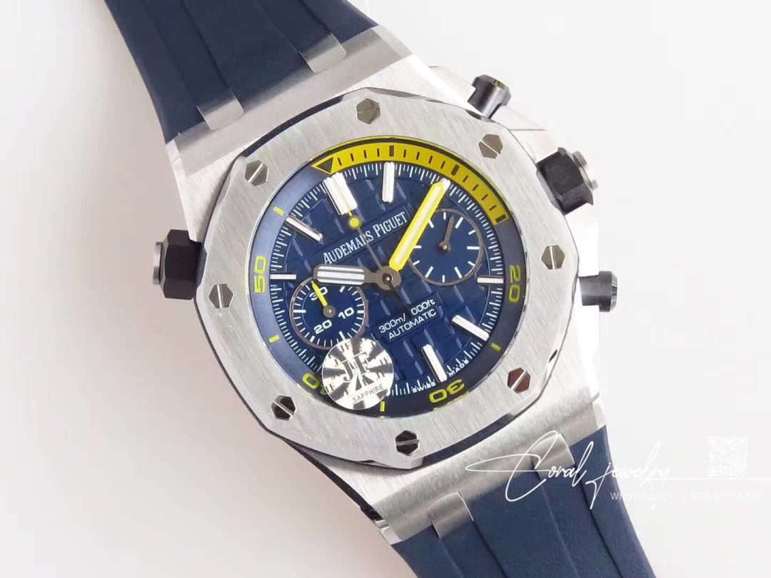 Replica Audemars Piguet Royal Oak Offshore Diver 15710st.oo.a027ca.01 Jf Factory V8 Blue Dial (2)