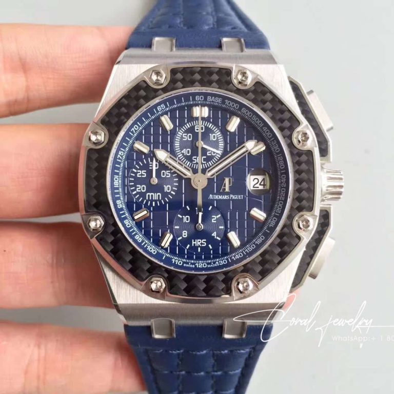 Replica Audemars Piguet Royal Oak Offshore Juan Pablo Montoya 26030po.oo.d001in.01 Jf Factory V2 Blue Dial (1)