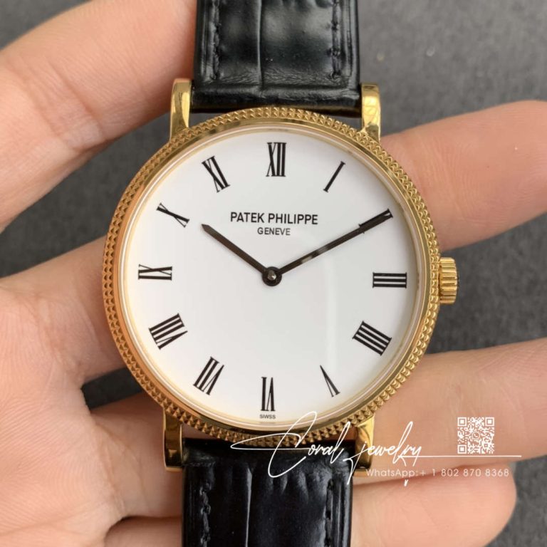 Replica Patek Philippe Calatrava 5119g 002 Rose Gold White Dial (1)