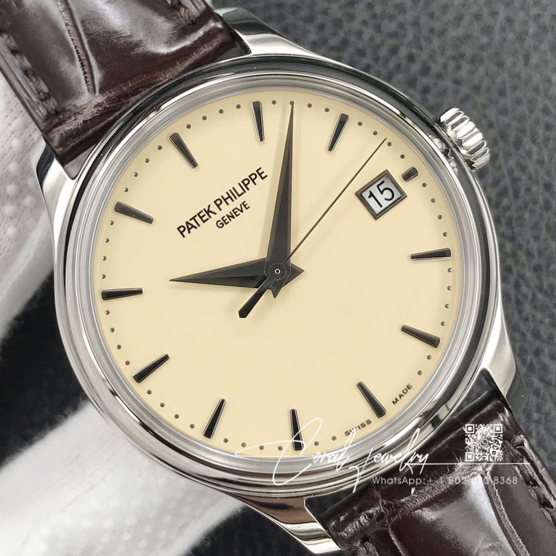 Replica Patek Philippe Calatrava Automatic Date White Dial Watch 5227 Zf Factory Flip Back Version (4)