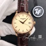 Replica Patek Philippe Calatrava Rose Gold 5227r 001 Zf Factory Flip Back Version (1)