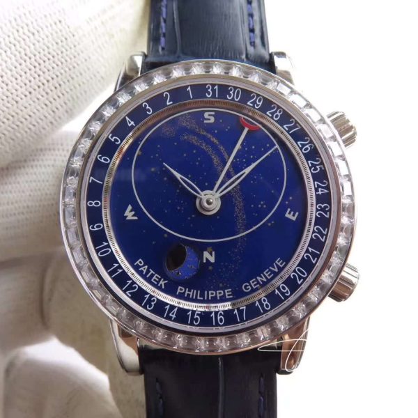 Replica Patek Philippe Grand Complications Sky Moon Celestial 6102p 001 Twa Factory Blue Dial (1)