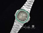 Replica Patek Philippe Nautilus 5711 Gr Factory Green Diamond Bezel (3)