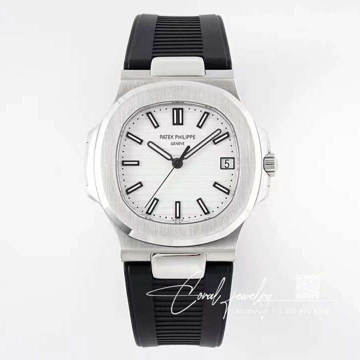 Replica Patek Philippe Nautilus 5711 Ppf Factory White Dial Black Strap (1)