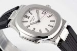 Replica Patek Philippe Nautilus 5711 Ppf Factory White Dial Black Strap (4)