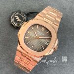 Replica Patek Philippe Nautilus 57111r 001 Ppf Factory V4 Rose Gold Brown Dial (9)