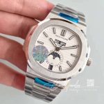 Replica Patek Philippe Nautilus Annual Calendar Moonphase 57261a 010 Km Factory White Dial (3)