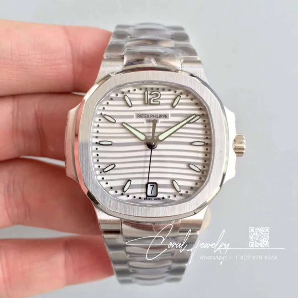 Replica Patek Philippe Nautilus Ladies 71181a 010 Pf Factory White Dial (1)