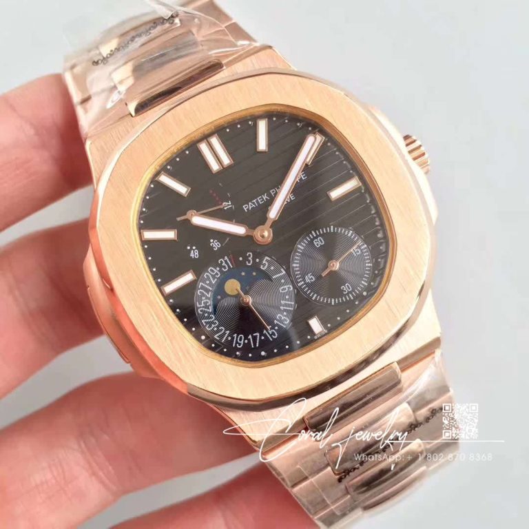 Replica Patek Philippe Nautilus Moonphase 5712r 001 Black Dial (2)