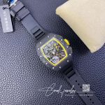 Replica Richard Mille Rm 011 Kv Factory Black Rubber Strap (16)