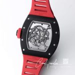 Replica Richard Mille Rm 055 Bbr Factory Red Rubber Strap (9)