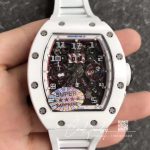 Replica Richard Mille Rm011 Chronograph Kv Factory White Hollow Dial (1)