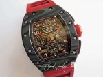 Replica Richard Mille Rm011 Lotus F1 Team Romain Grosjean Kv Factory Forged Carbon Black Skeleton Dial (3)