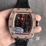 Replica Richard Mille Rm011 Rg5423 Felipe Massa Kv Factory Rose Gold Diamond Bezel (1)