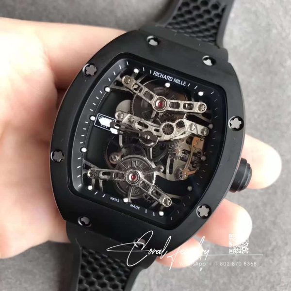 Replica Richard Mille Rm027 Eur Factory Black Case (2)