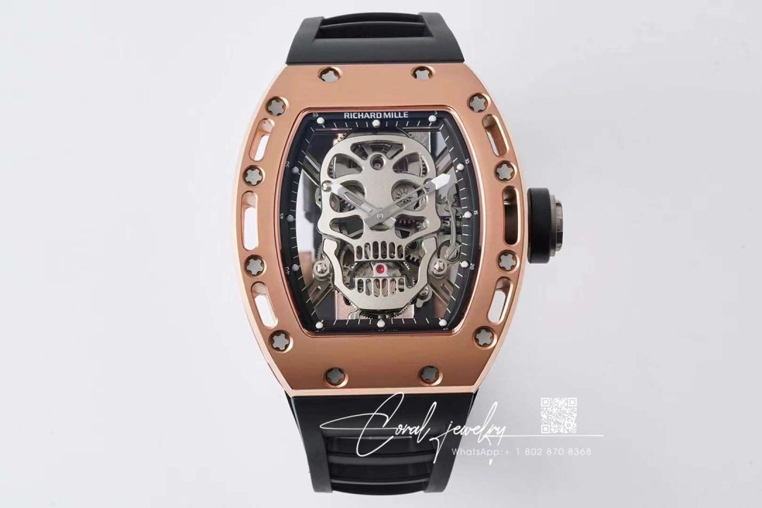 Replica Richard Mille Rm052 Tourbillon Eur Factory Black Rubber Strap (1)