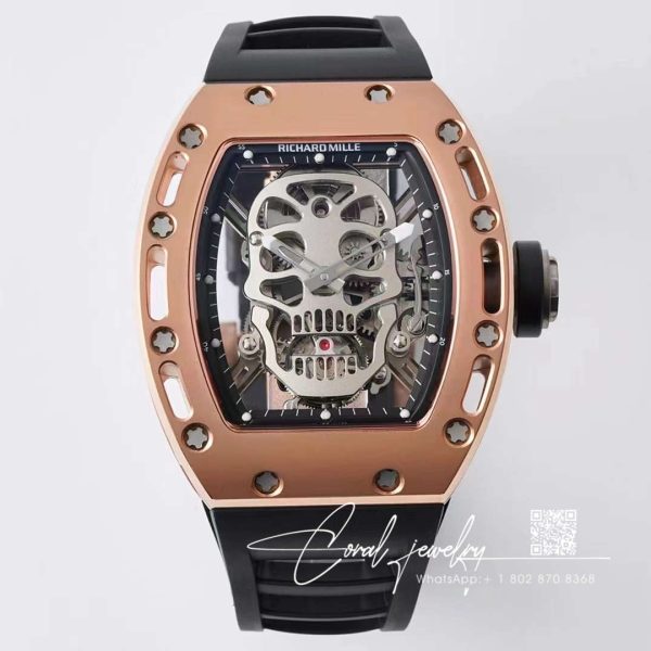 Replica Richard Mille Rm052 Tourbillon Eur Factory Black Rubber Strap (1)