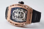 Replica Richard Mille Rm052 Tourbillon Eur Factory Black Rubber Strap (5)