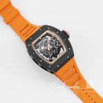 Replica Richard Mille Rm055 Kv Factory V2 Skeleton Dial Orange Strap (5)