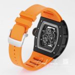 Replica Richard Mille Rm055 Kv Factory V2 Skeleton Dial Orange Strap (7)