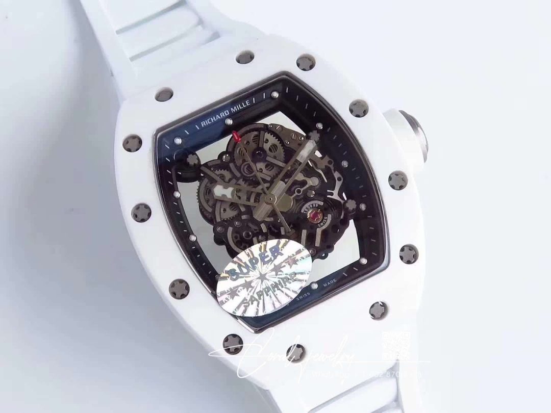 Replica Richard Mille Rm055 Kv Factory V2 White Ceramic Skeleton Dial (2)