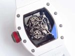 Replica Richard Mille Rm055 Kv Factory White Rubber Strap (9)