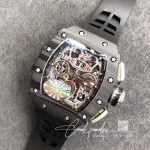 Replica Richard Mille Rm11 03 Kv Factory Black Black Rubber Strap (9)