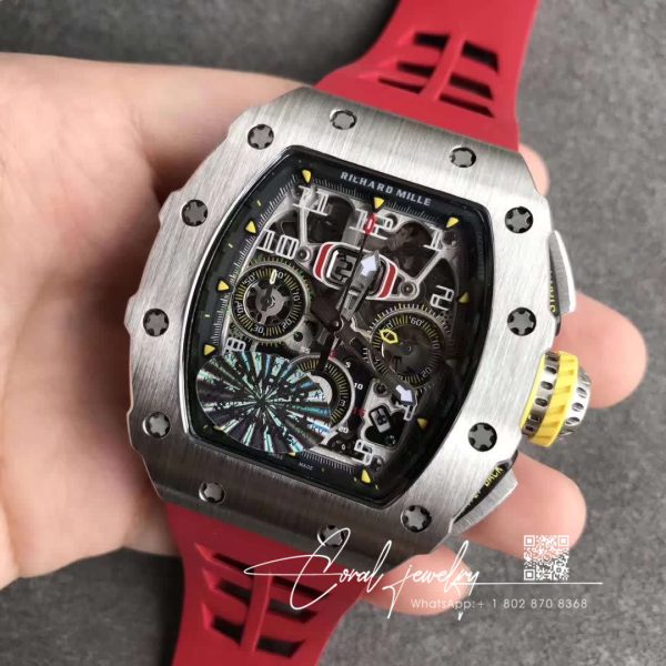 Replica Richard Mille Rm11 03rg Kv Factory Red Strap (2)