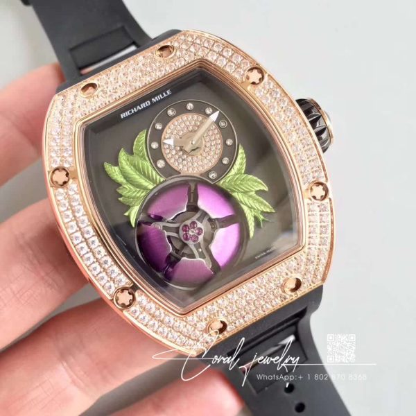 Replica Richard Mille Rm19 02 Kv Factory Tourbillon Fleur Magnolia Dial (11)