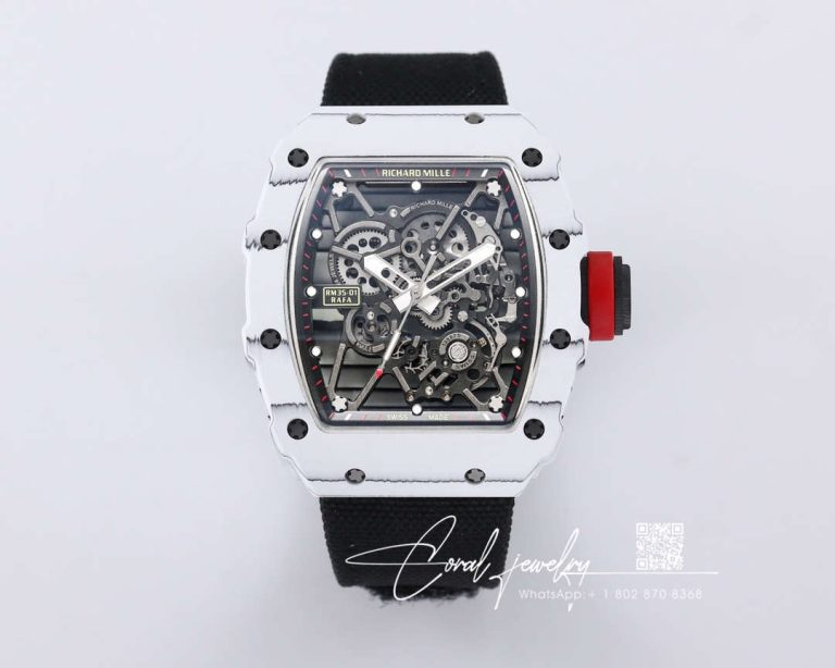 Replica Richard Mille Rm35 01 Bbr Factory Black Fabric Strap (10)