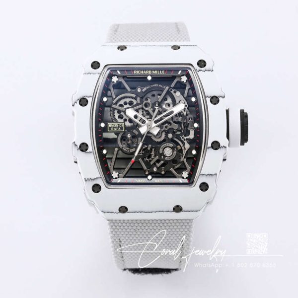 Replica Richard Mille Rm35 01 Bbr Factory Carbon Fiber Case (10)