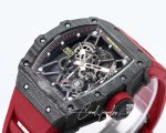 Replica Richard Mille Rm35 01 Bbr Factory Carbon Fiber Case Rubber Strap (4)