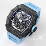 Replica Richard Mille Rm35 02 Bbr Factory Skeleton Dial Blue Rubber Strap (3)