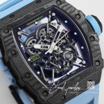 Replica Richard Mille Rm35 02 Bbr Factory Skeleton Dial Blue Rubber Strap (5)