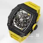 Replica Richard Mille Rm35 02 Bbr Factory Yellow Strap Skeleton Dial (3)