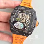 Replica Richard Mille Rm35 02 Kv Factory Orange Rubber Strap (3)