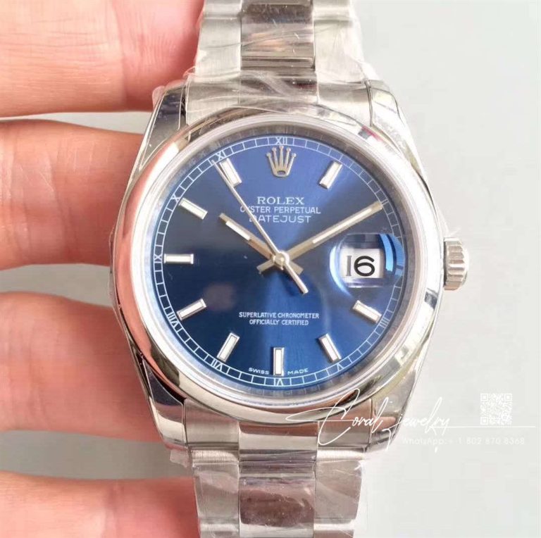 Replica Rolex Datejust 116200 36mm Ar Factory Blue Dial (1)