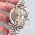 Replica Rolex Datejust 116234 36mm Ar Factory Light Gray Dial Rome Time Scale (3)